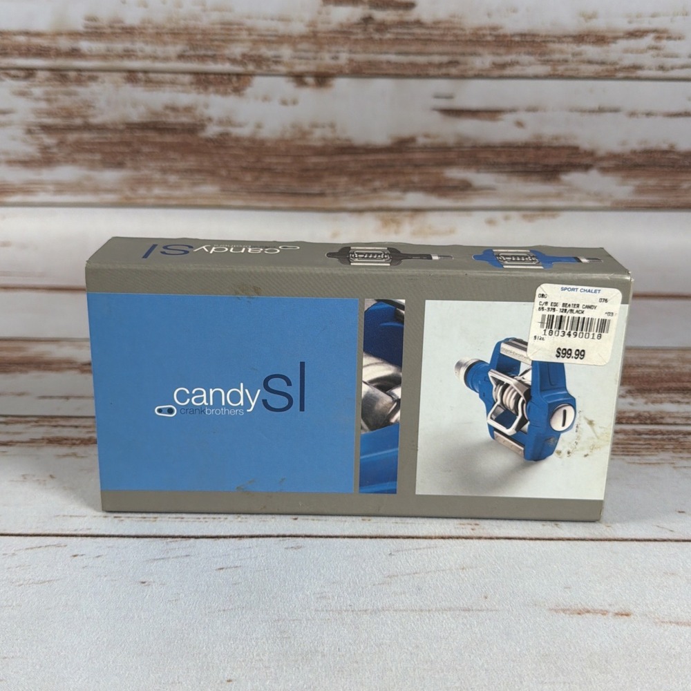 Crank Brothers Candy SL Clipless MTB Pedals Blue 9/16 in Box Used Cleats